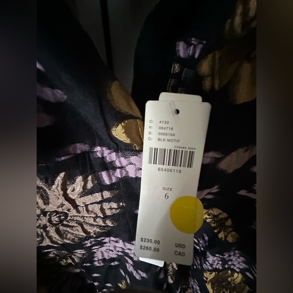 ‼️RARE‼️🎸ANTHROPOLOGIE🎸🔥NWT🔥Jacquard A-Line Mini Dress in Black Motif— Size 6 - Picture 10 of 16